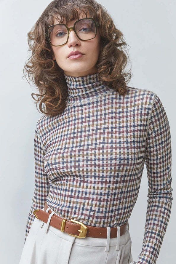 Manech Check Print T-Shirt