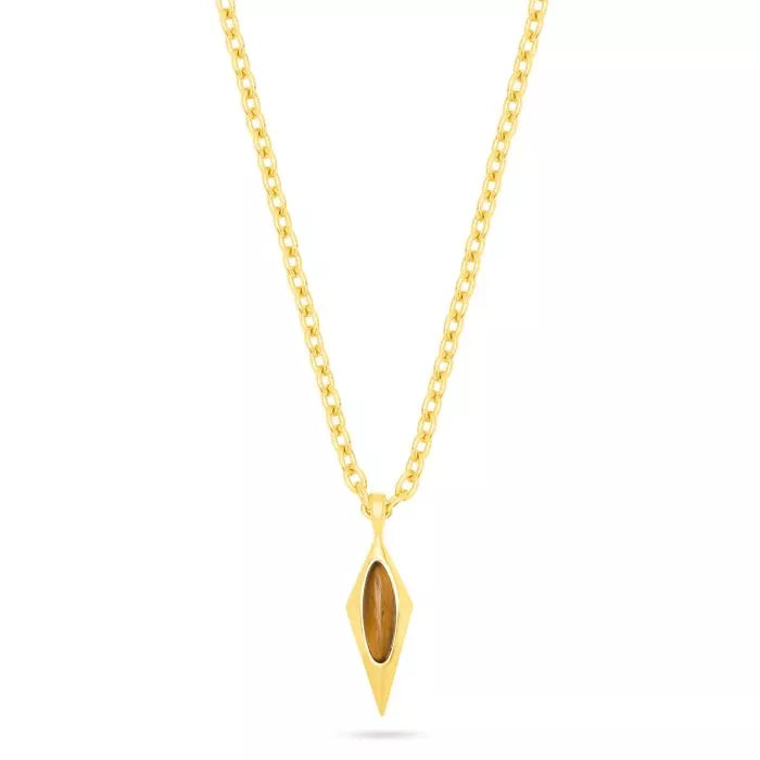 Oval Kite Pendant Necklace- Tiger’s Eye