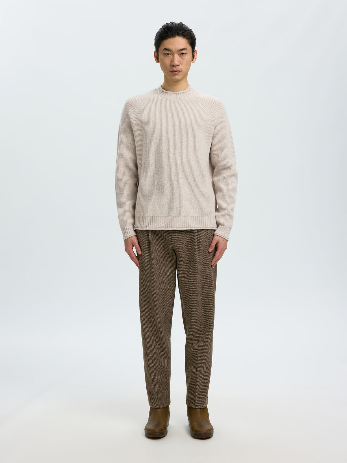 Wool Jumper - Silver Birch