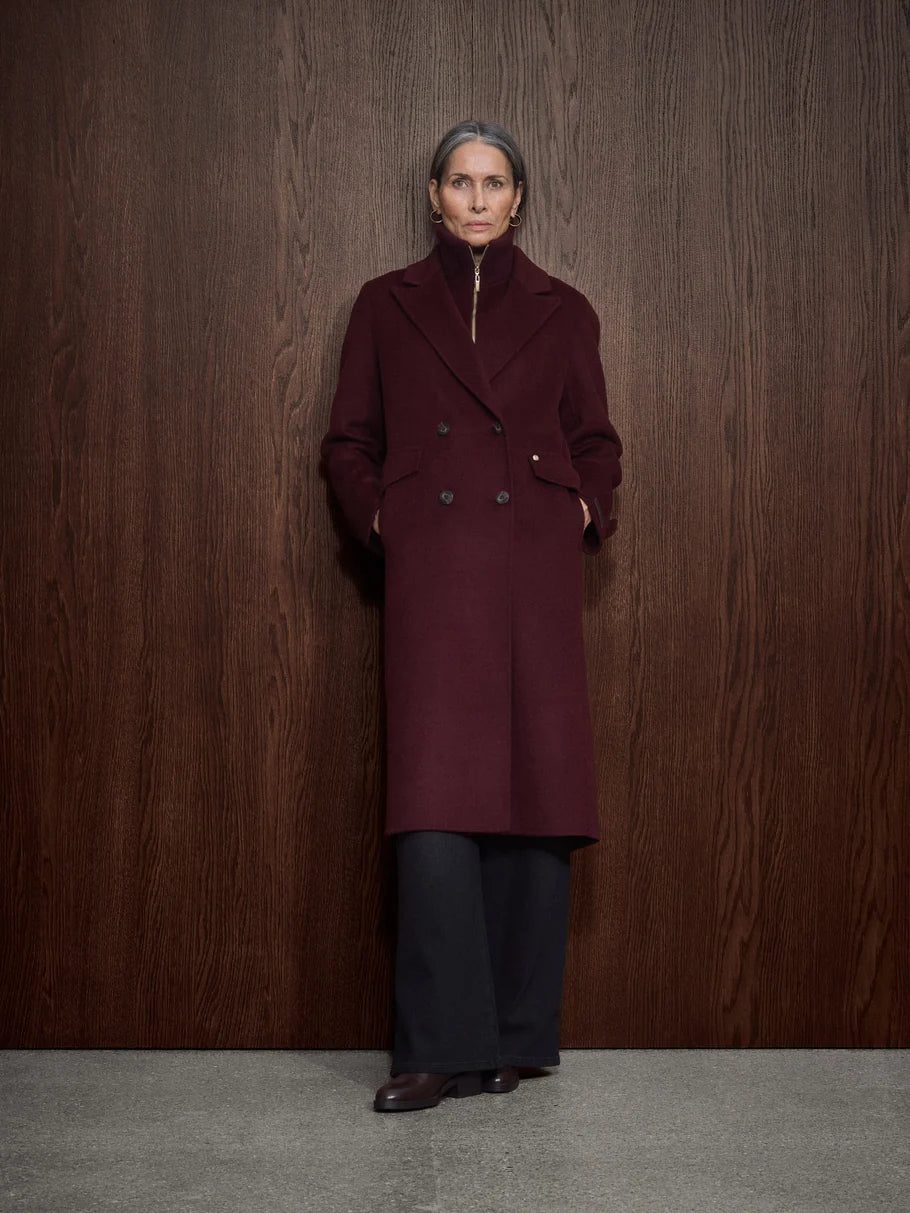 Alva Loisa Mock-Neck Coat