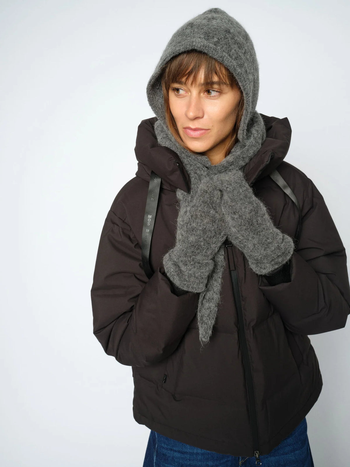 Thora Hooded Scarf Thunderstorm