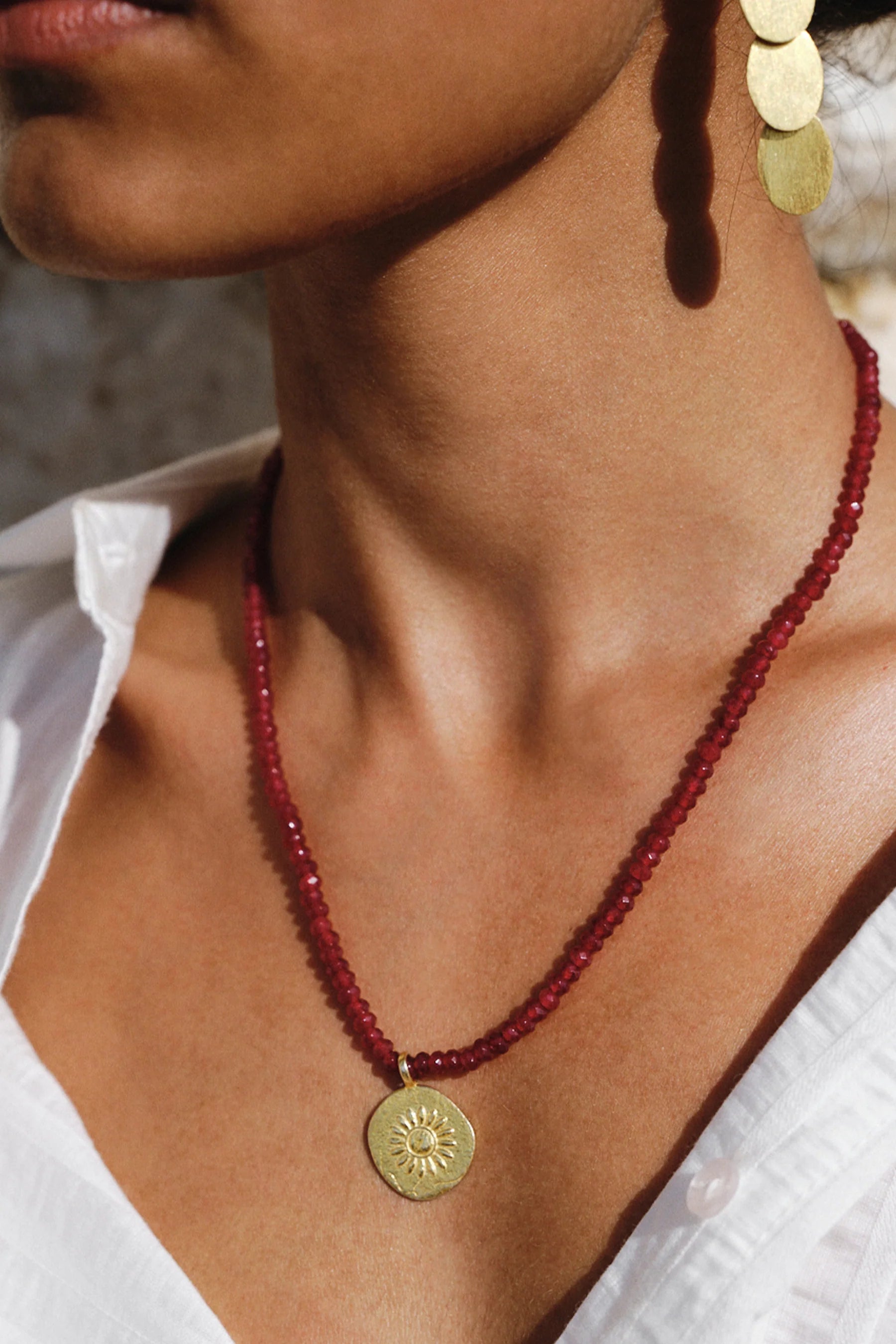 Jules Necklace Burgundy