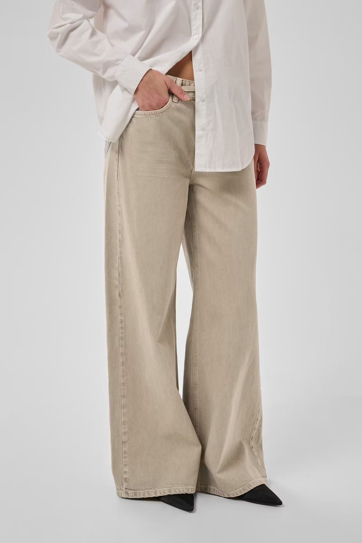 Karo Wide Jeans Silver Sage