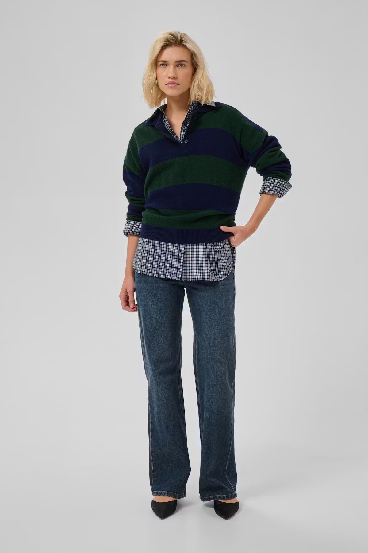 Jola 100% Wool Polo Pullover