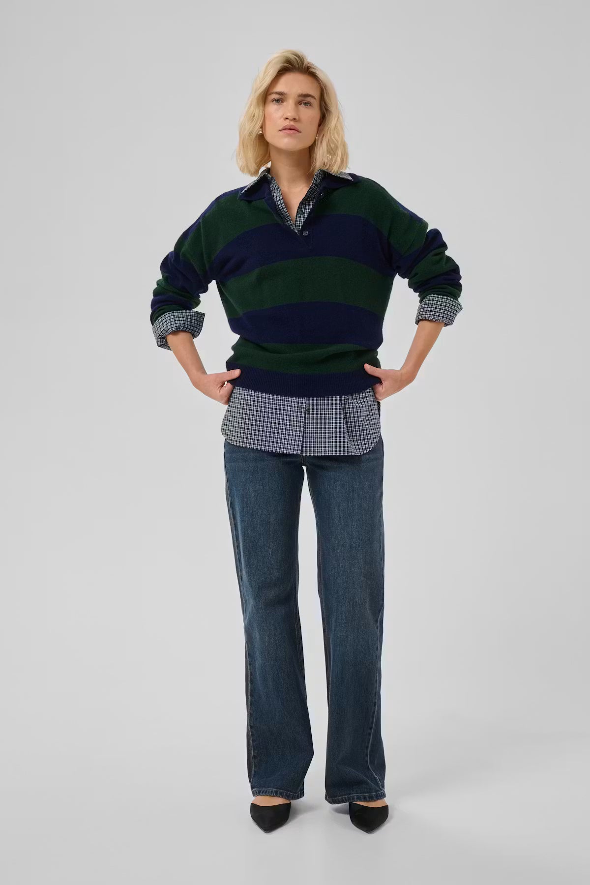 Jola 100% Wool Polo Pullover