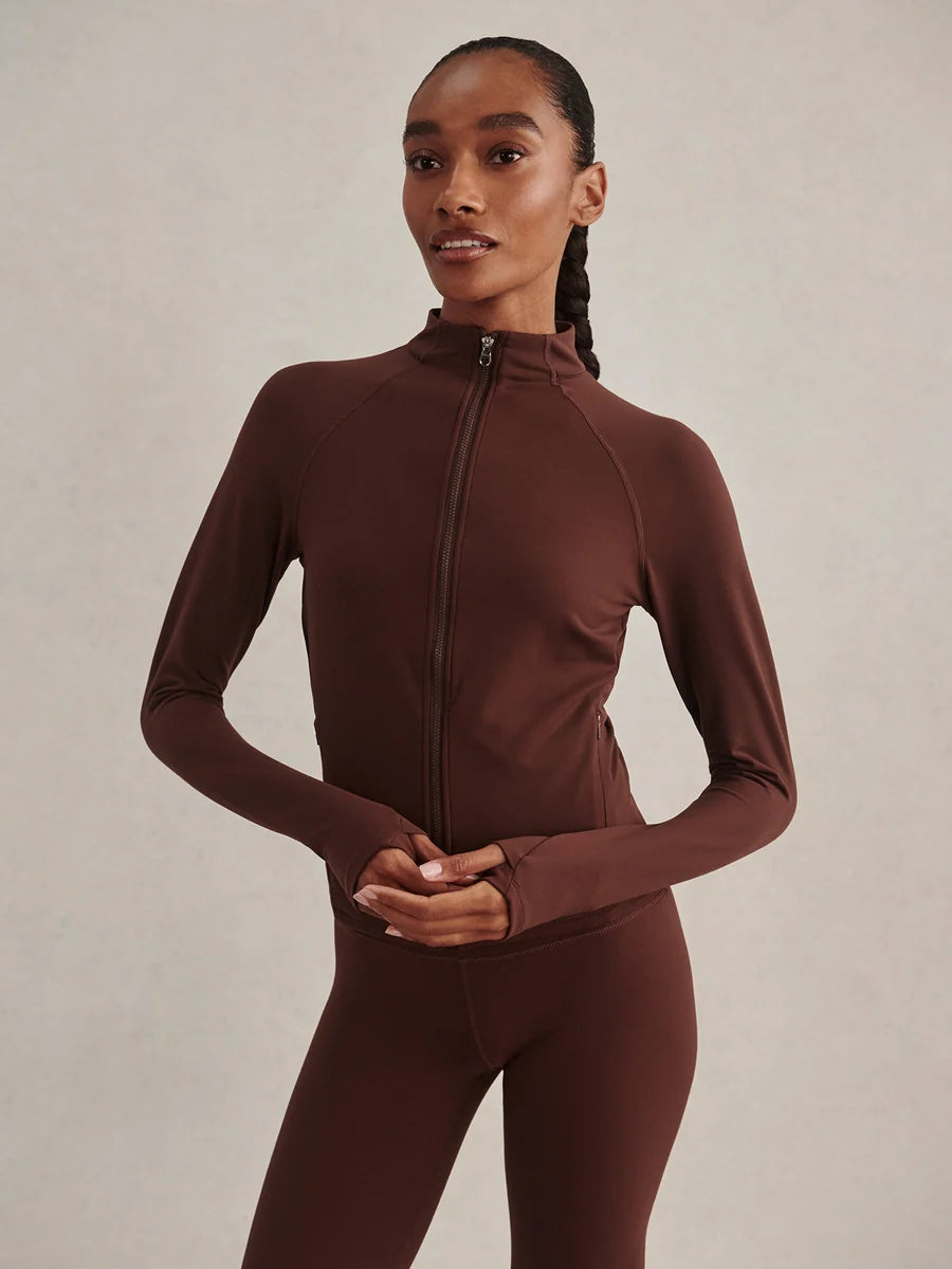 Always Zip-Through Sweat - Deep Mahogany