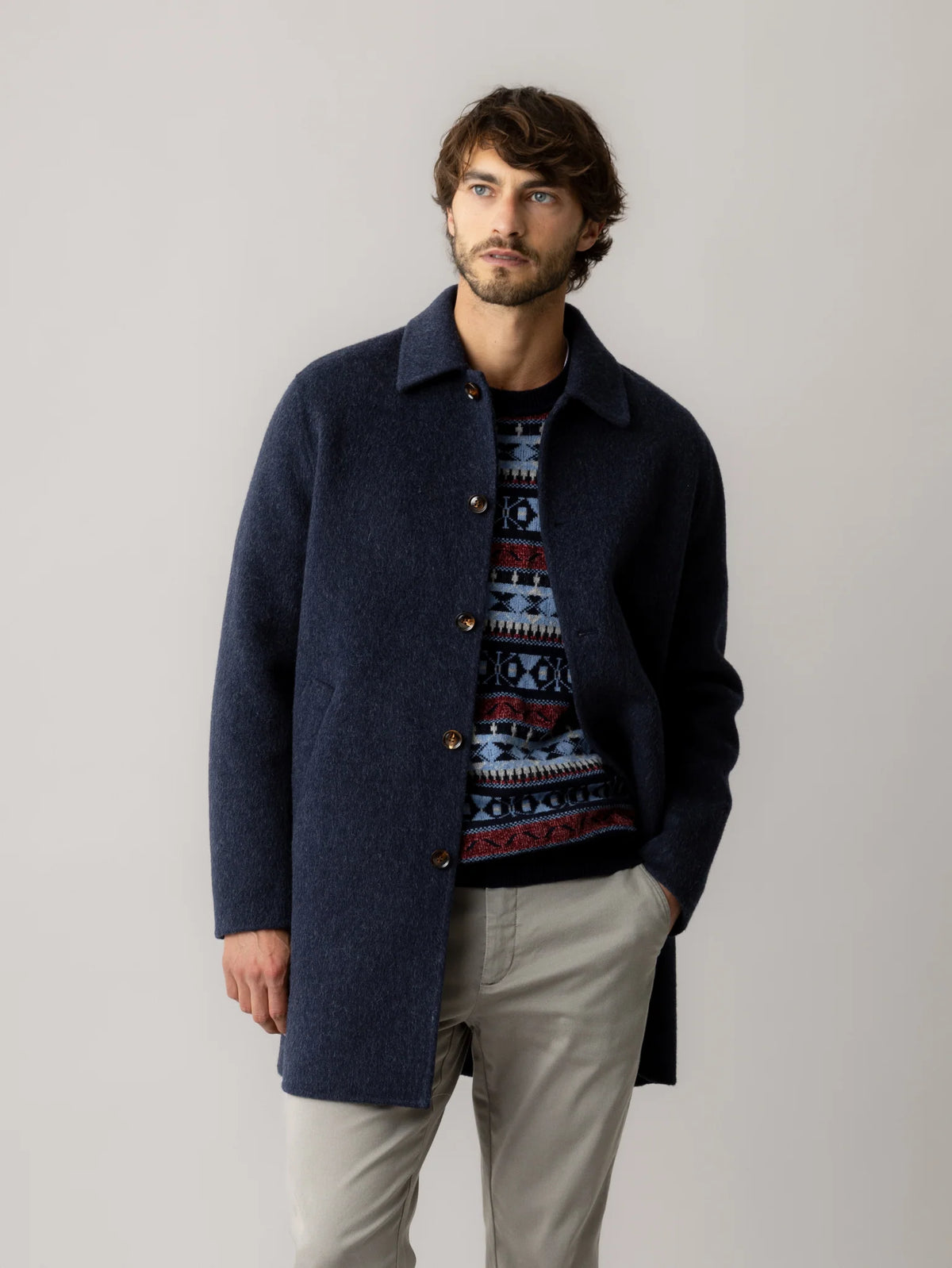 Barkley Wool Coat Navy