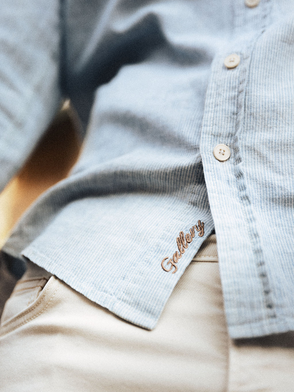 Mos Mosh Gallery Theo Linen Fine Stripe Shirt