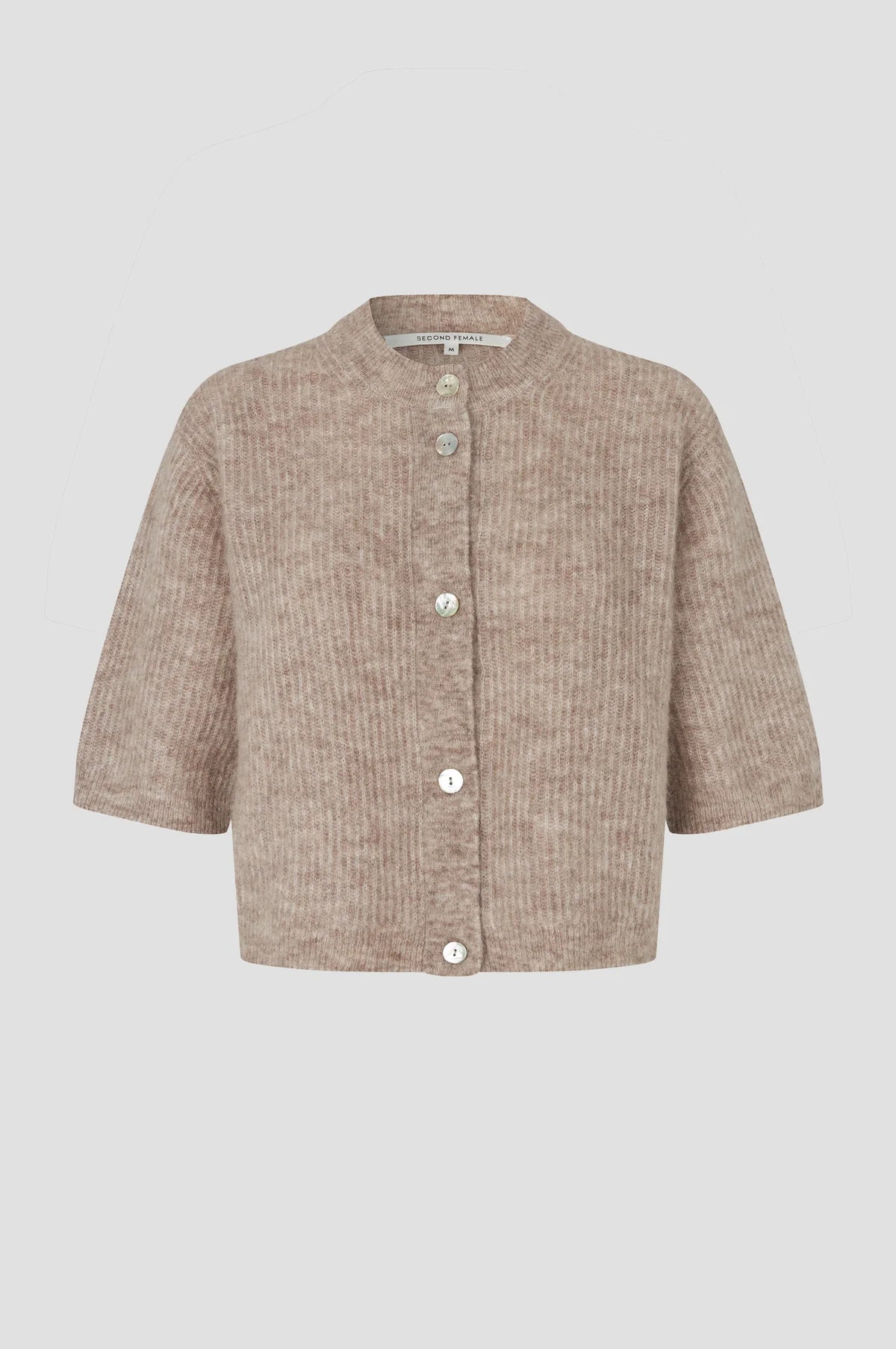 Andrea Beige Melange Cardigan
