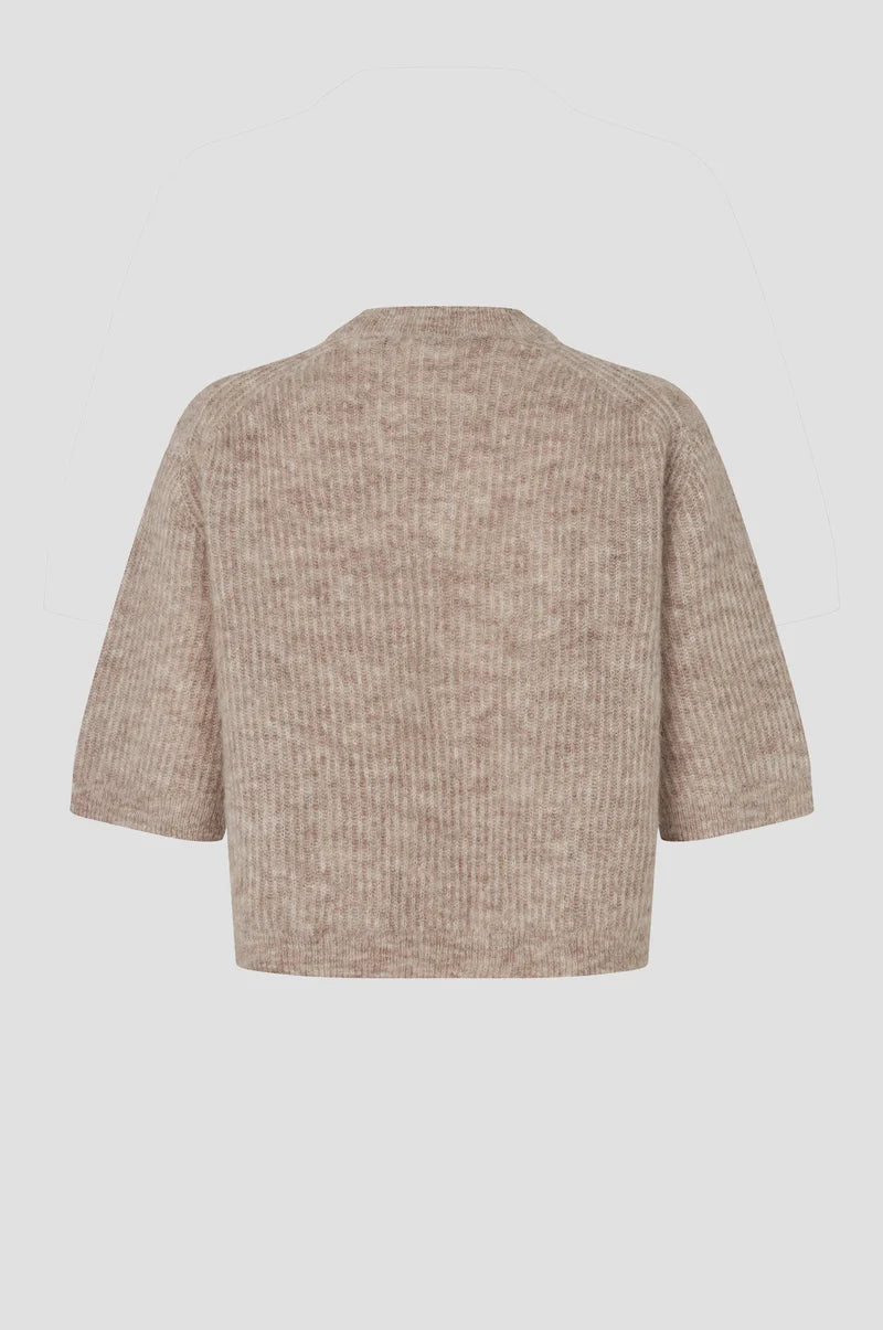 Andrea Beige Melange Cardigan