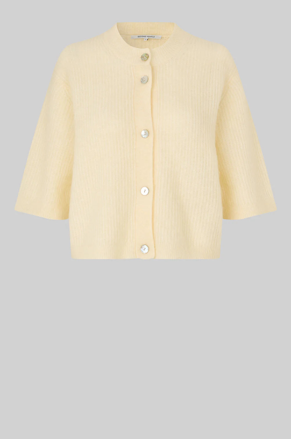 Second Female Yellow Andrea Rib Knit Cardigan