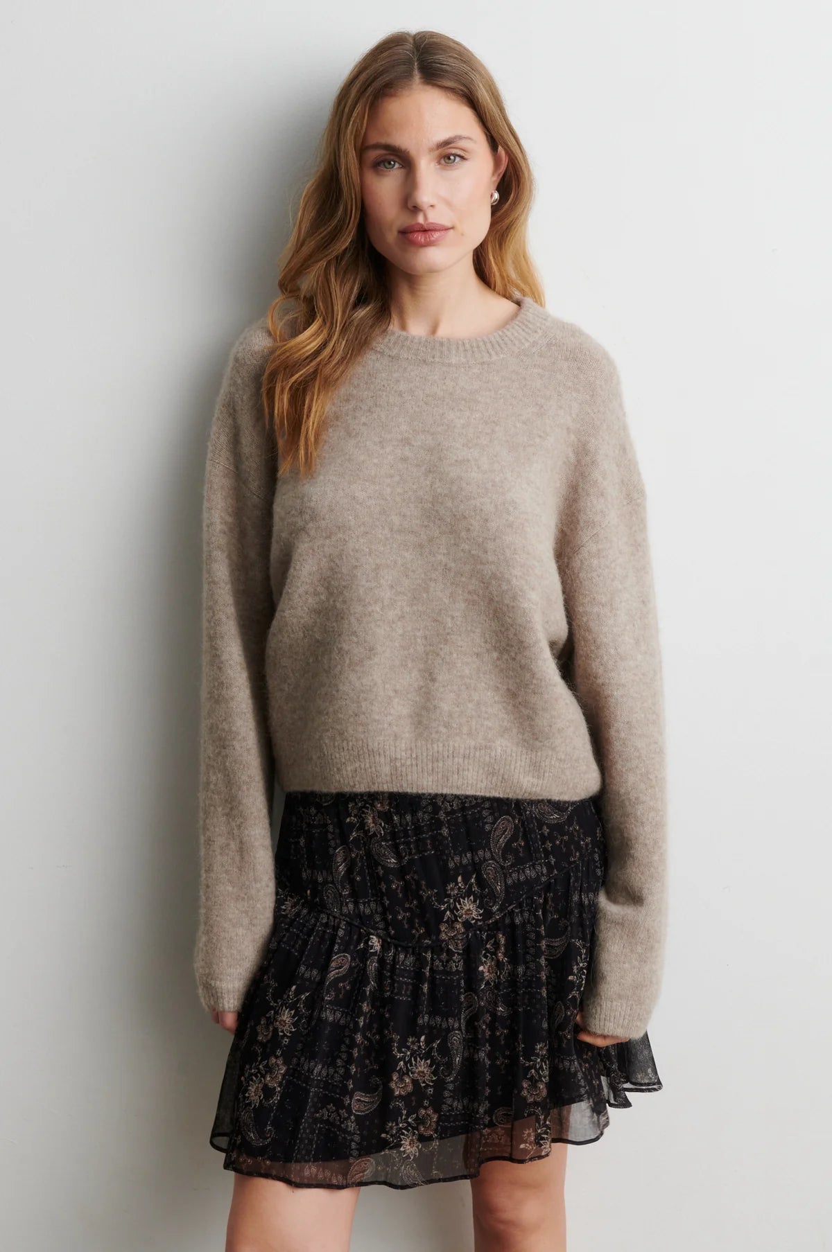 Varano Knit Pullover Beige Melange