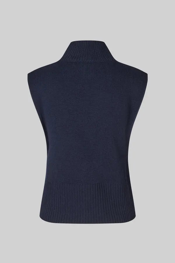 Longo Knit T-Neck Vest