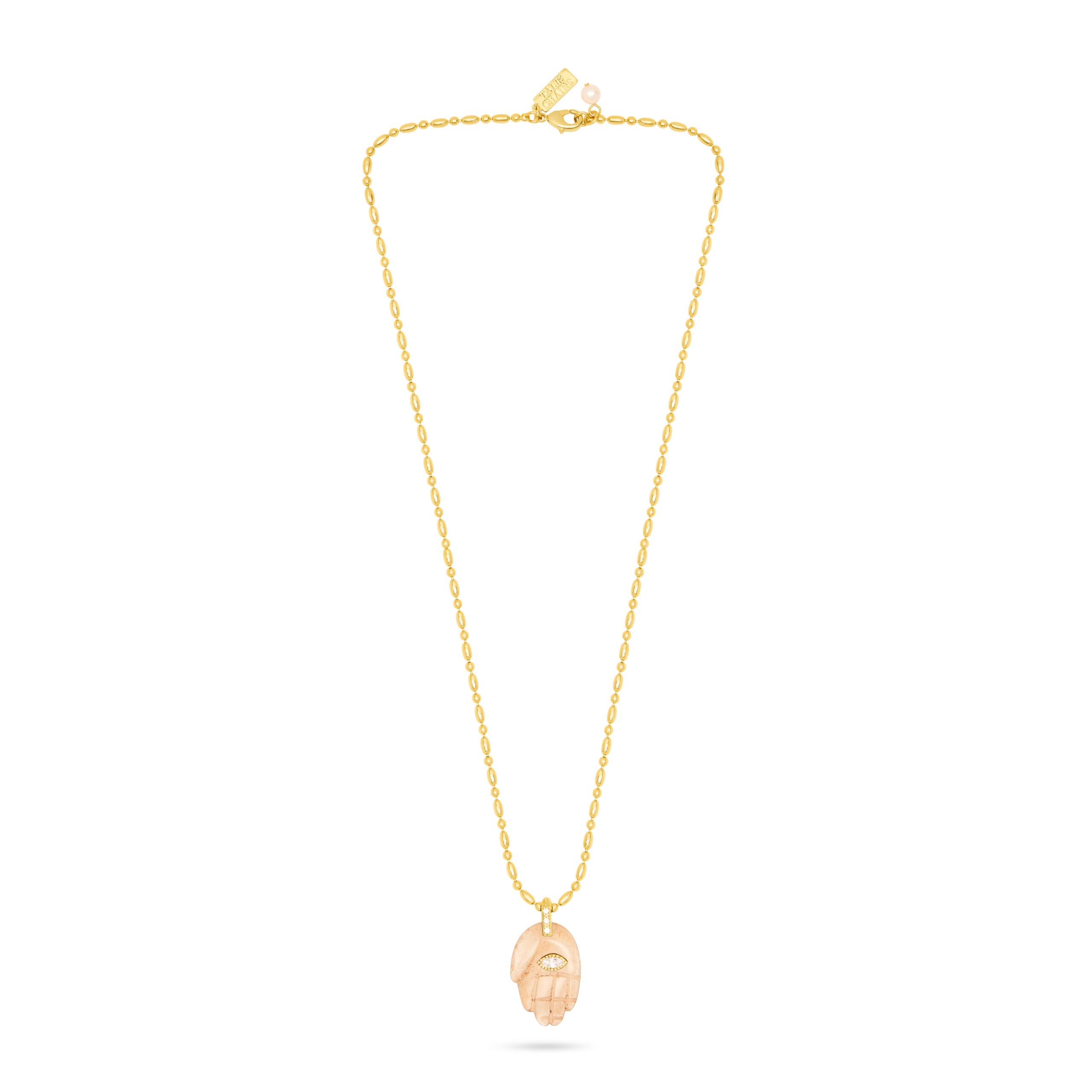 Protective Hand Pendant Necklace- Smokey Quartz