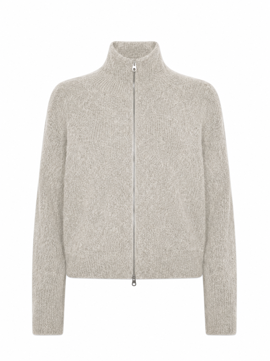 Thora Zip Cardigan Feather Grey