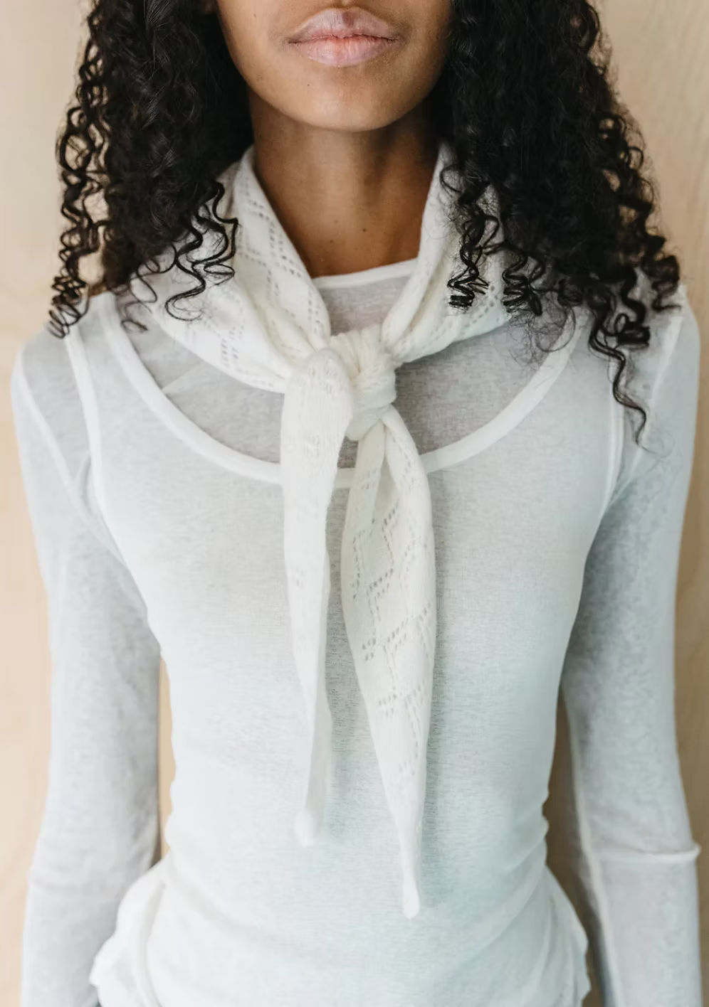 TBCO Pointelle Triangle Scarf