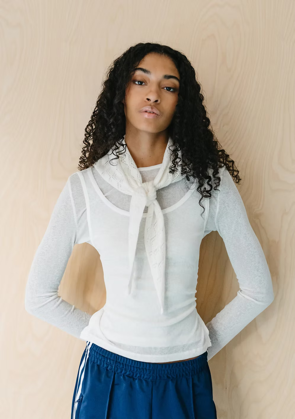 TBCO Pointelle Triangle Scarf