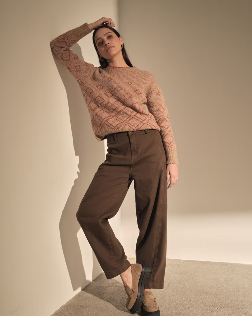 Mos Mosh Suede Loafer Dark Beige