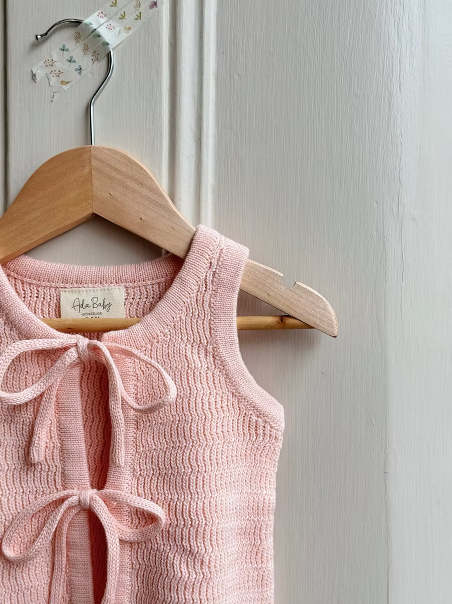 Ada Baby Pink Knitted Vest