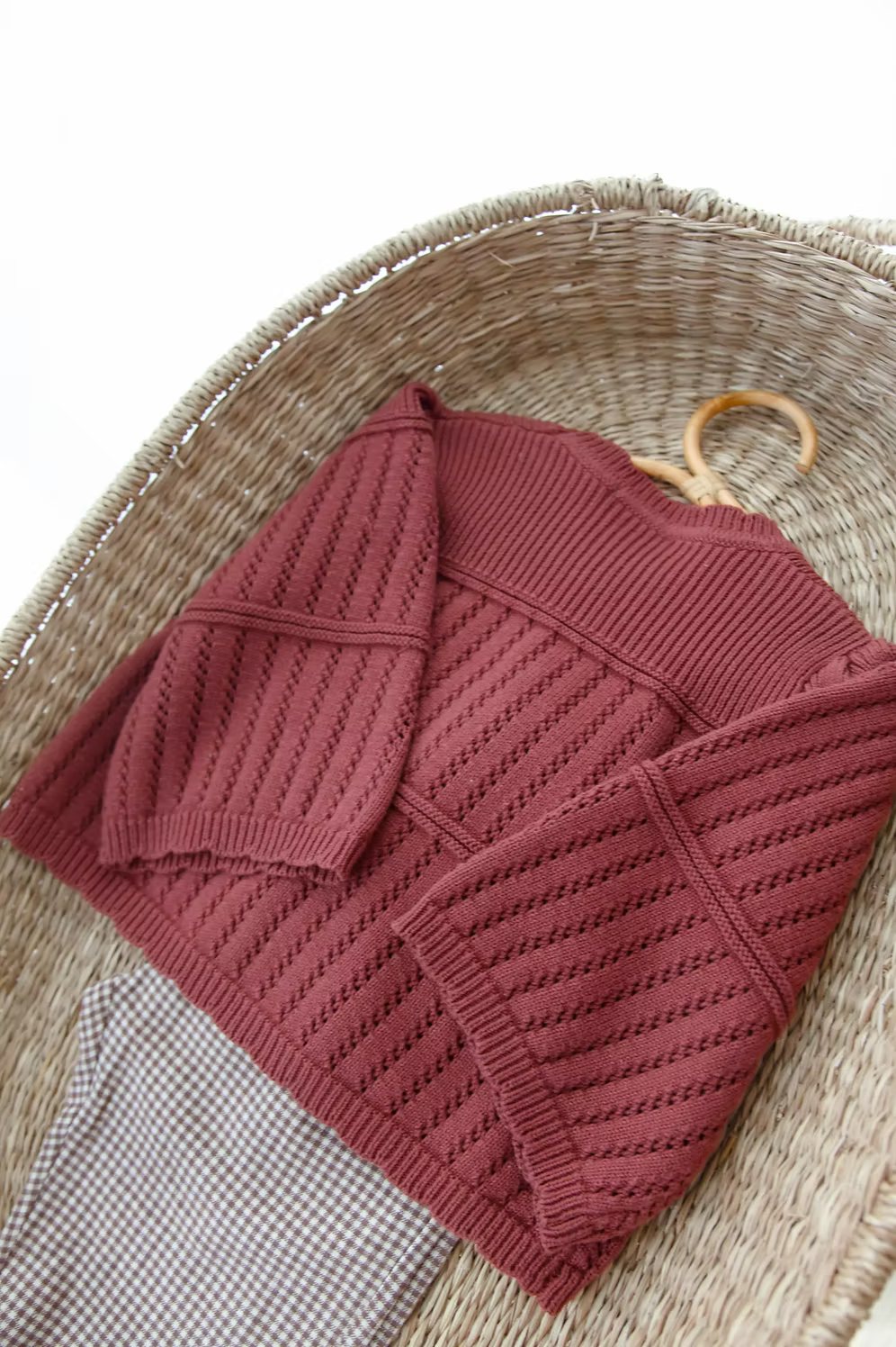 Minnie & Monty Dusky Berry Flare Sleeve Knit