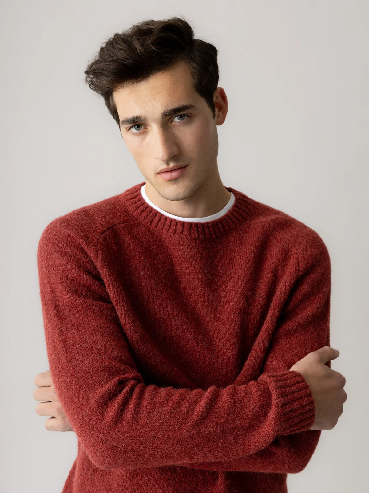 Carlos Crew Neck Knit - Burnt Russet