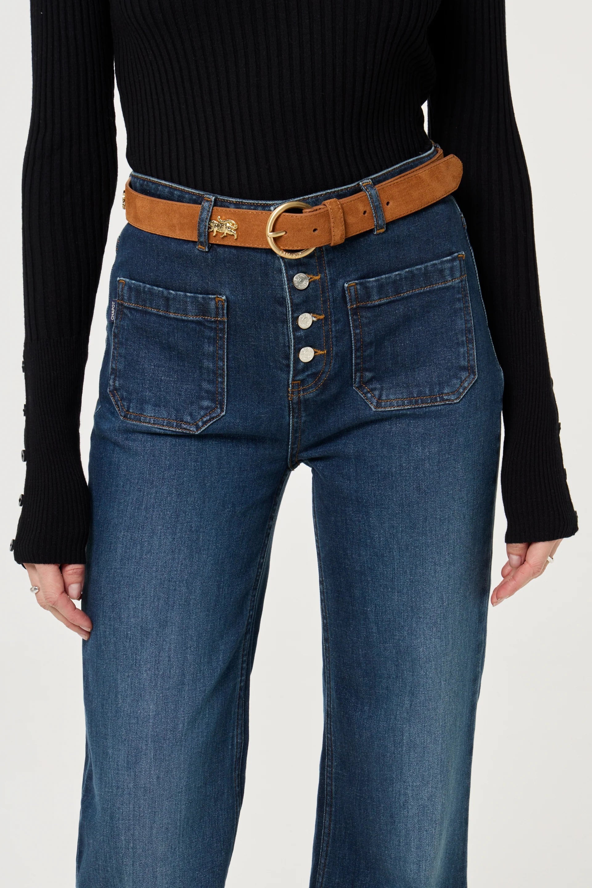 Fabienne Chapot Tan Leopard Belt