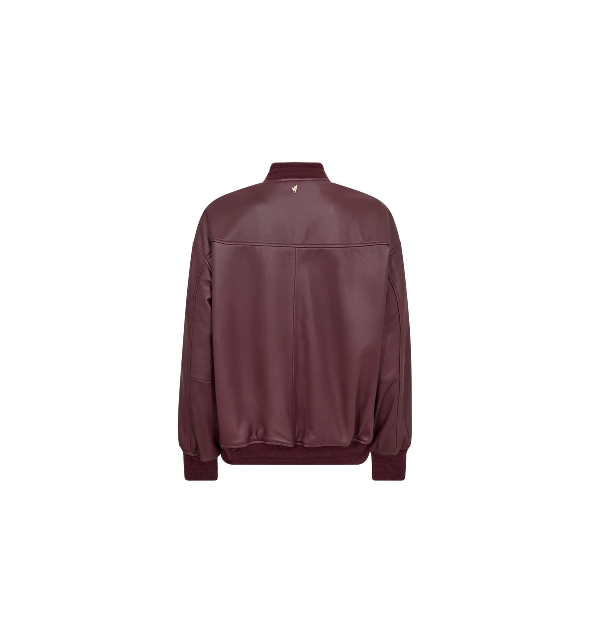 Ruby Leather Bomber Jacket