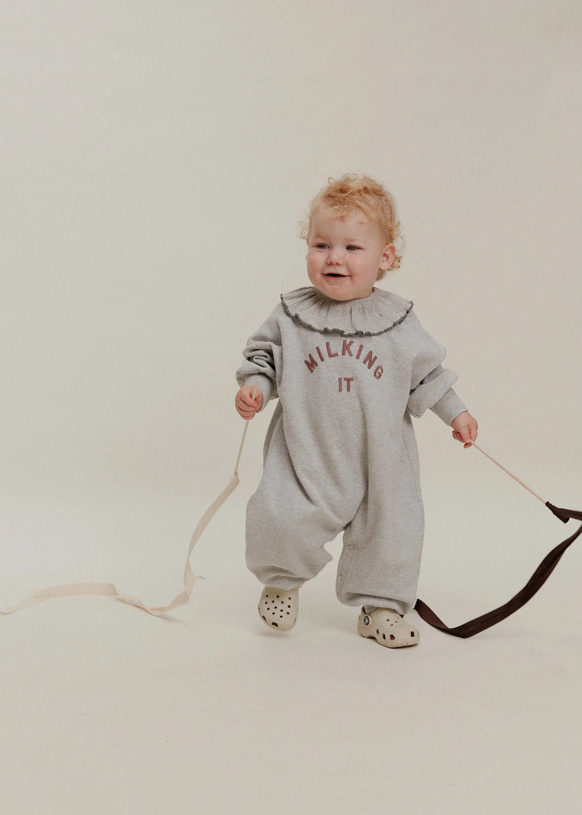 Claude & Co Milking it Grey Romper