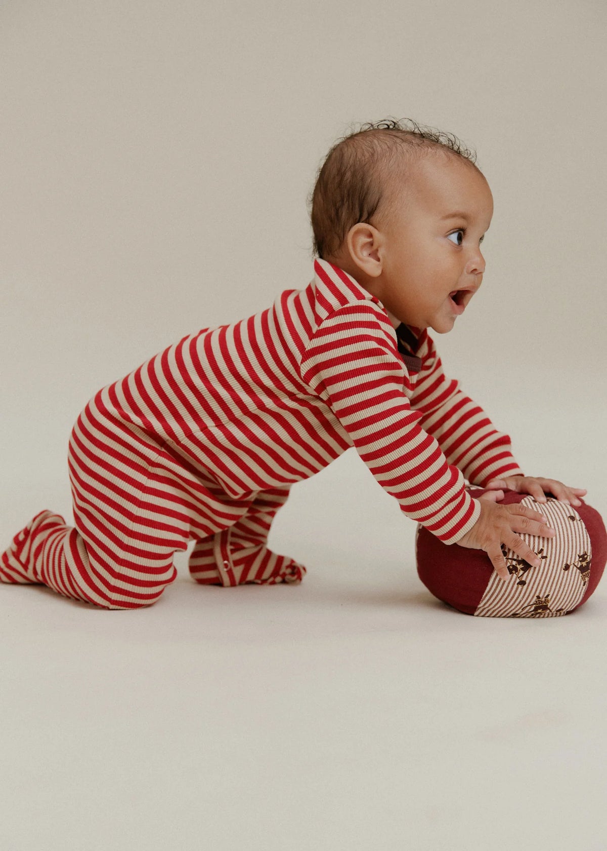 Claude & Co Milking it Crimson Stripe Onesie