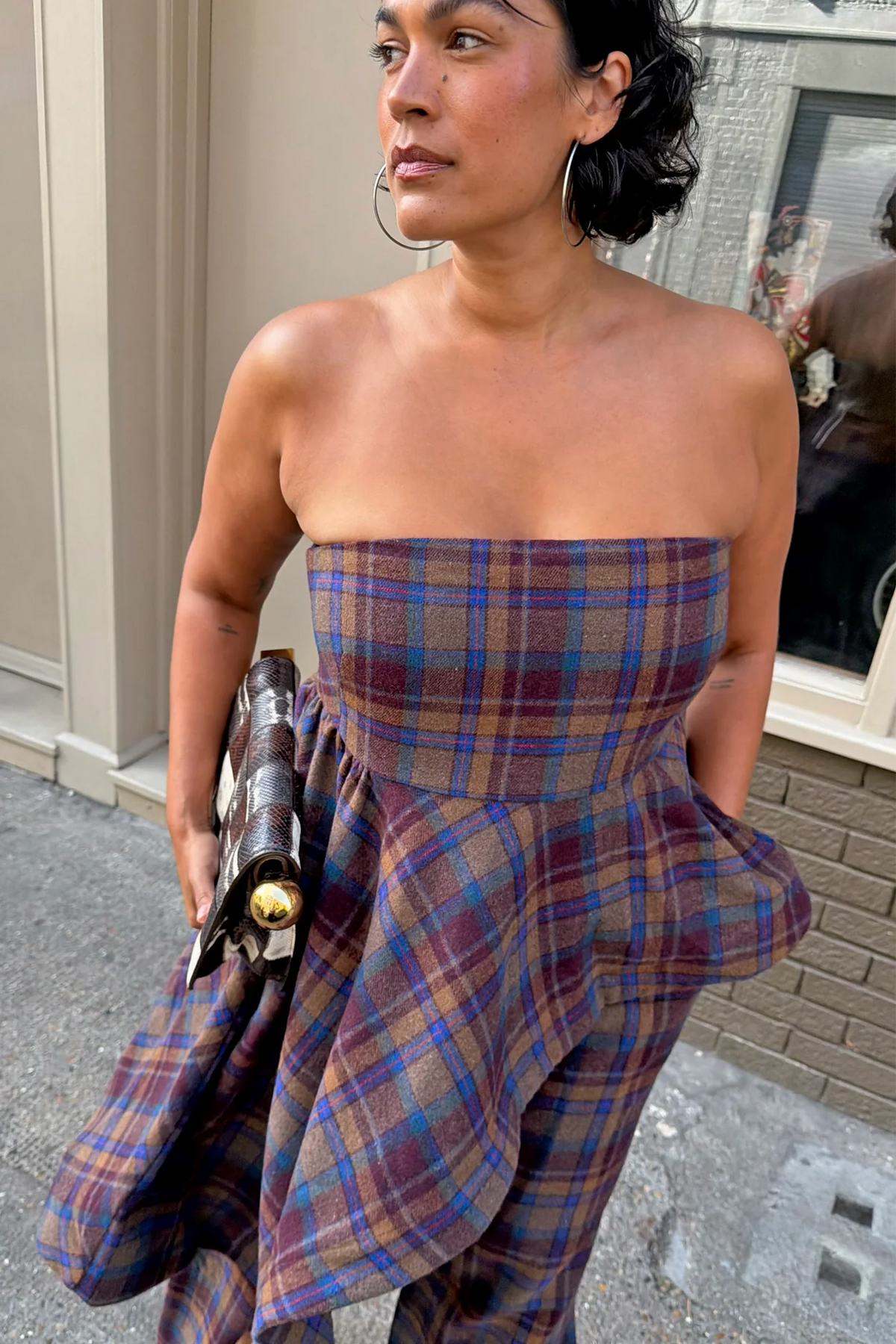 Check Eve A-Symmetric Bandeau Top