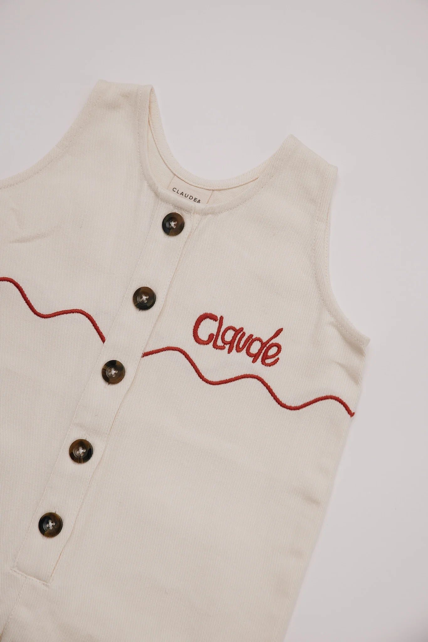 Cali Vanilla Ripple Collar Overall