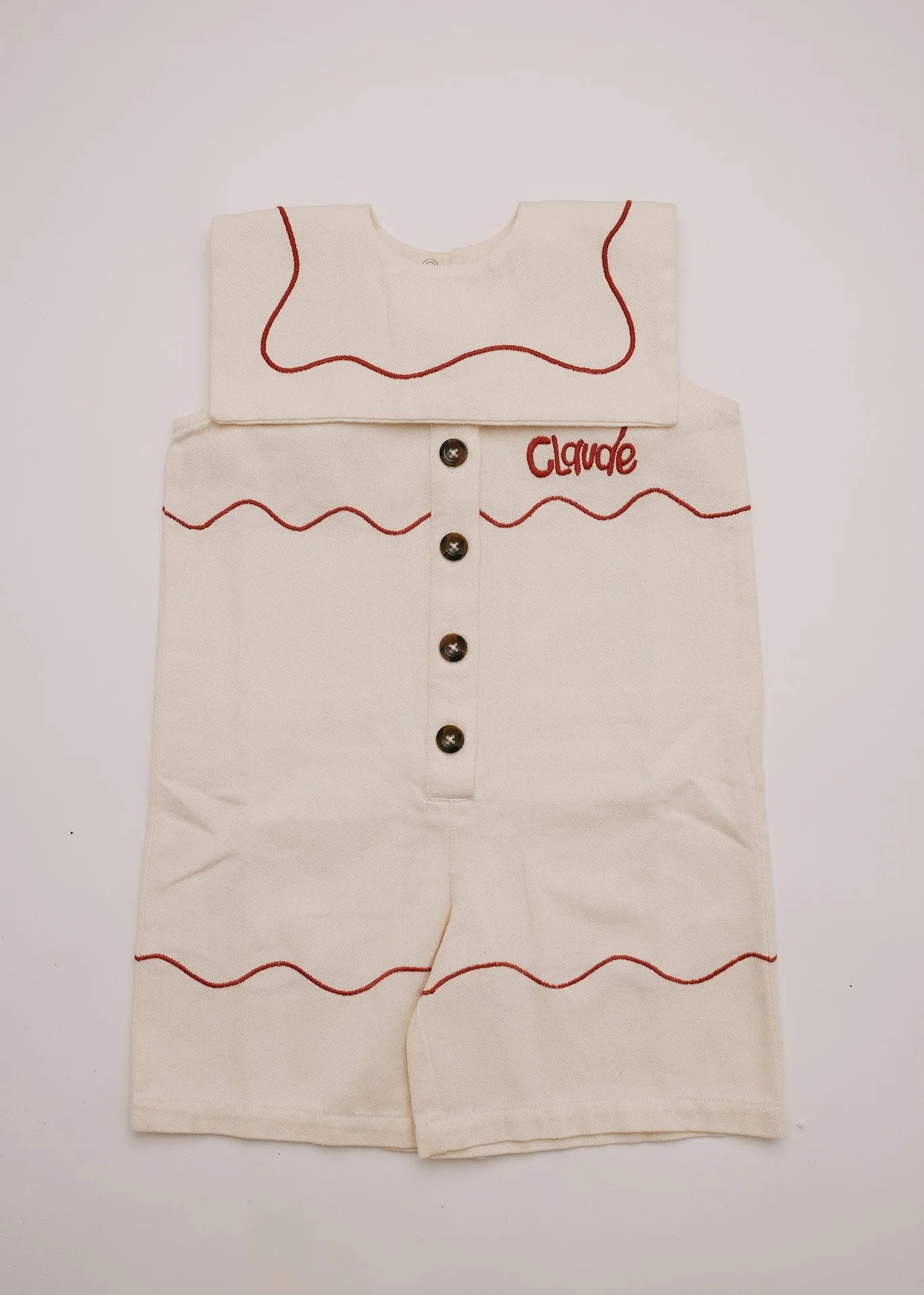 Cali Vanilla Ripple Collar Overall