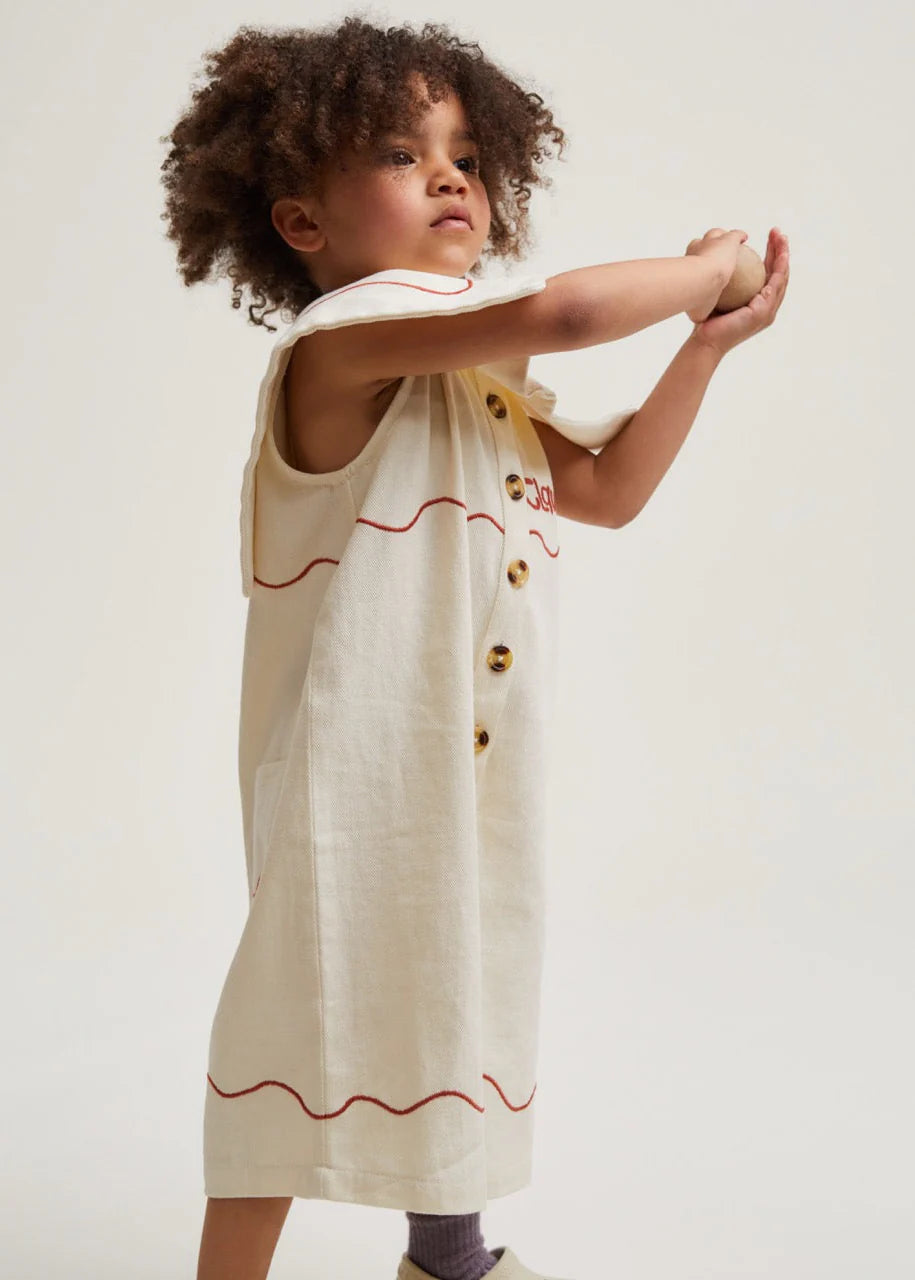 Cali Vanilla Ripple Collar Overall