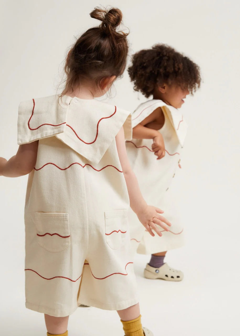 Cali Vanilla Ripple Collar Overall