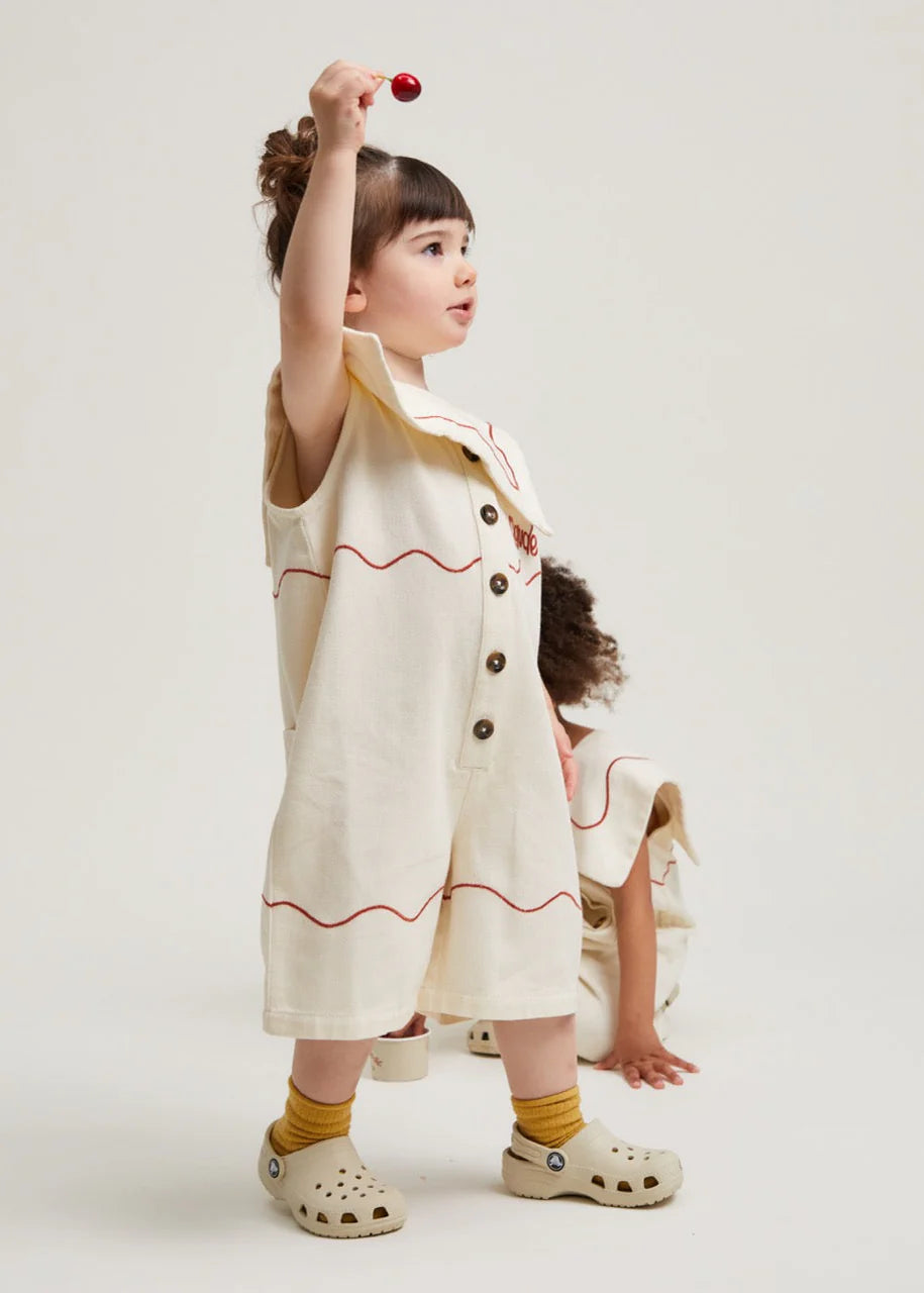 Cali Vanilla Ripple Collar Overall