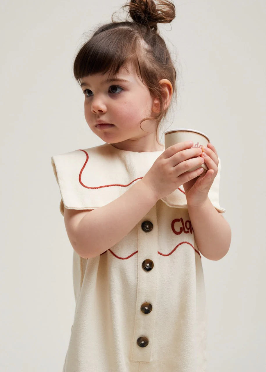 Cali Vanilla Ripple Collar Overall