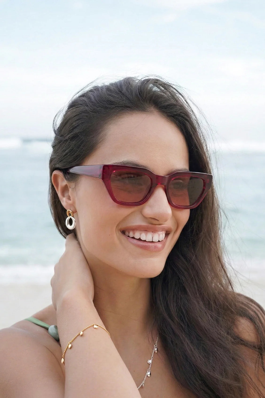 Paris Dark Burgundy Cat-Eye Women’s Sunglasses
