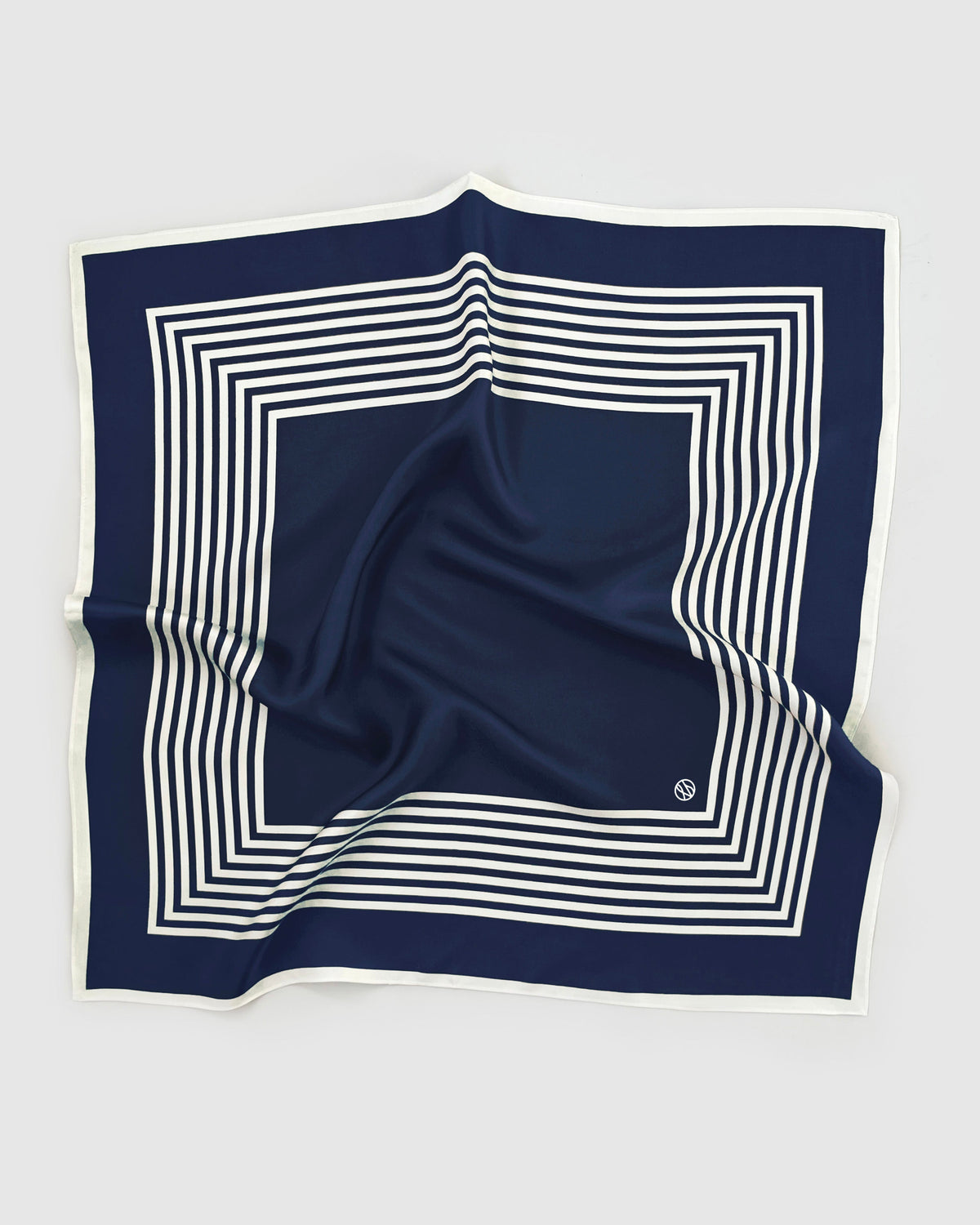 Striped Scarf Navy 65cm