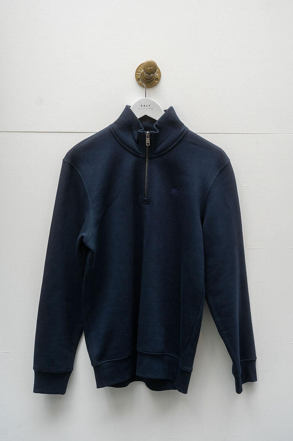 Salt Society ¼ Zip Palm Sweatshirt Navy