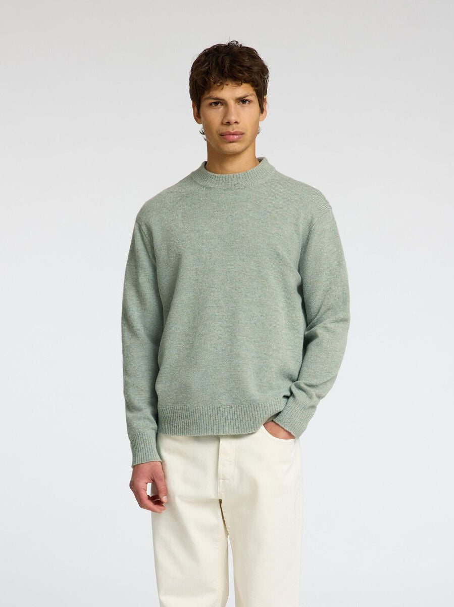 Selected Homme Reuben Green Melange Knit