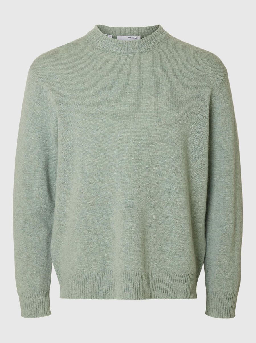 Selected Homme Reuben Green Melange Knit