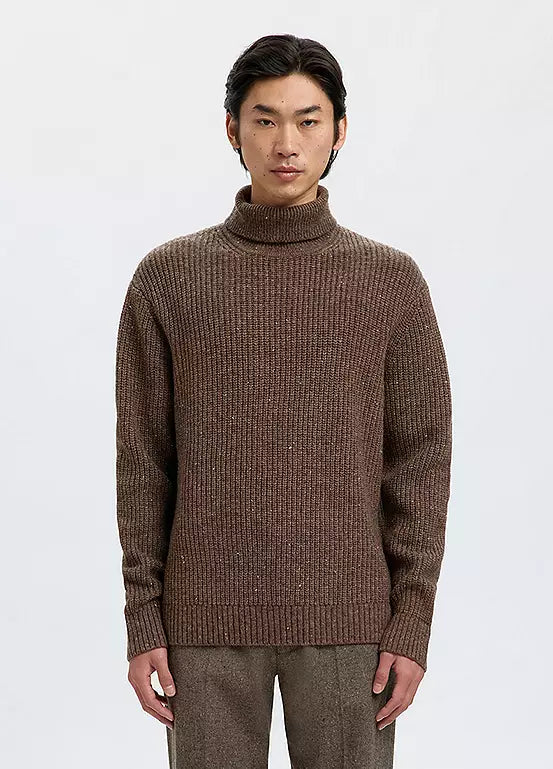 Selected Homme Coffee Rollneck Knit