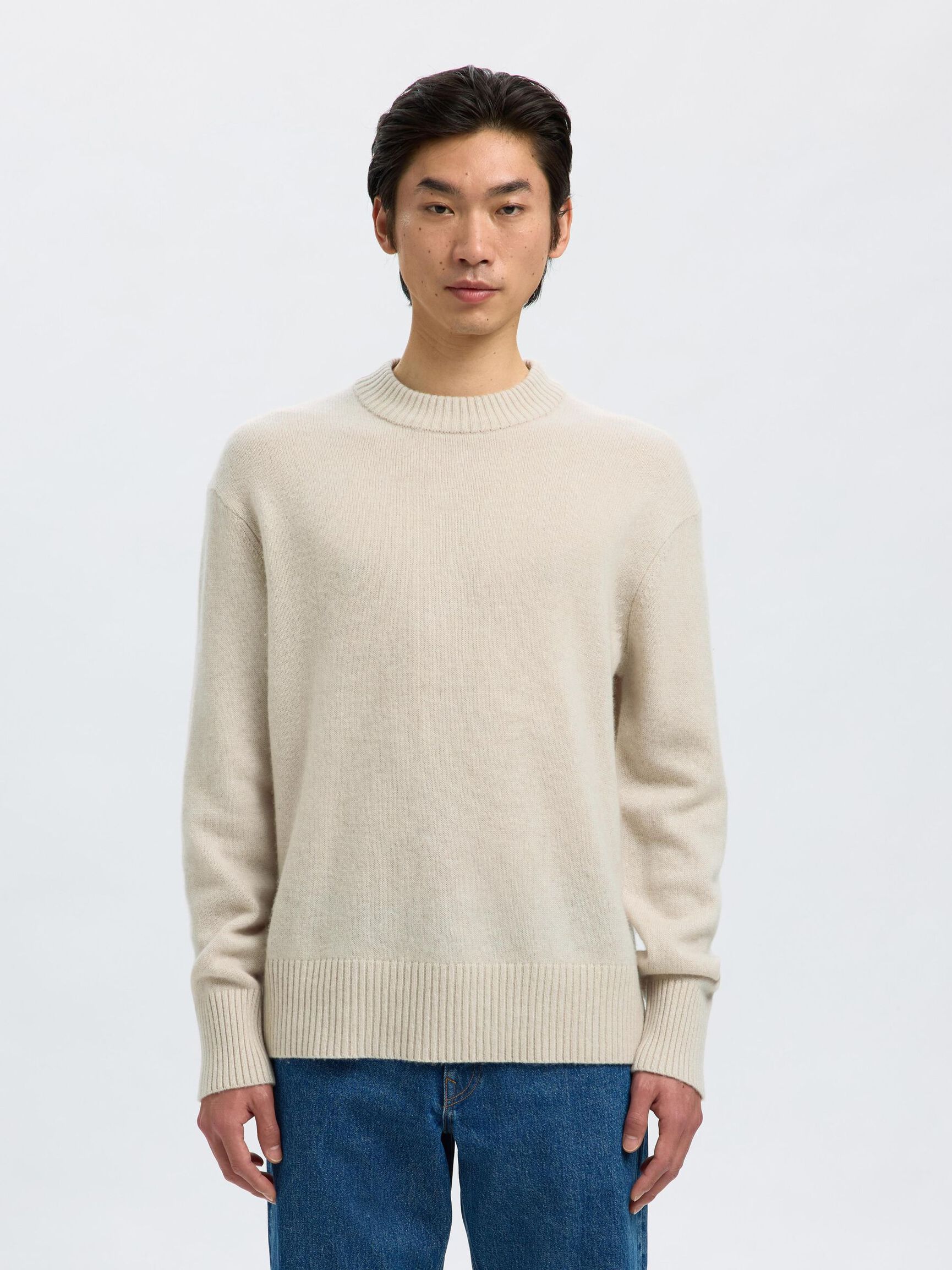 Selected Homme Calle Cashmere Blend Crew Knit