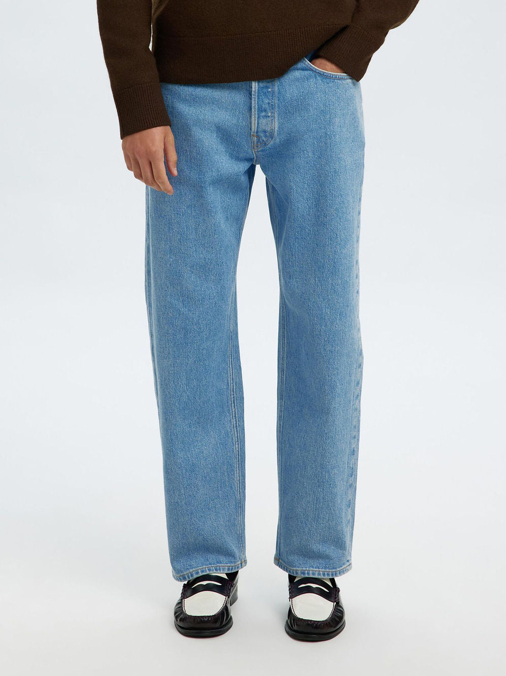 Selected Homme Loose Ben Kori Jeans - Light Blue Denim