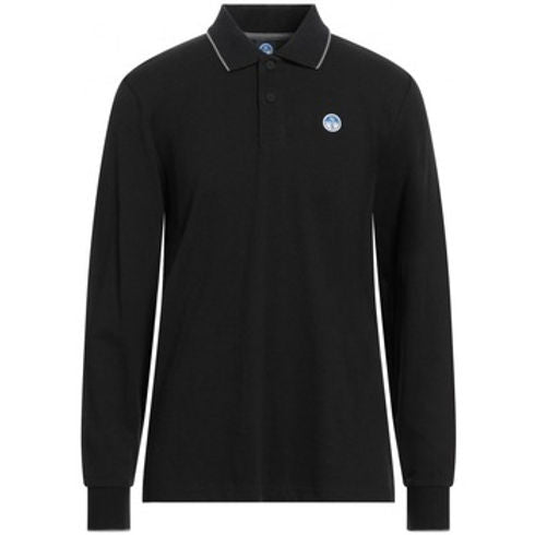 North Sails Black LS Polo