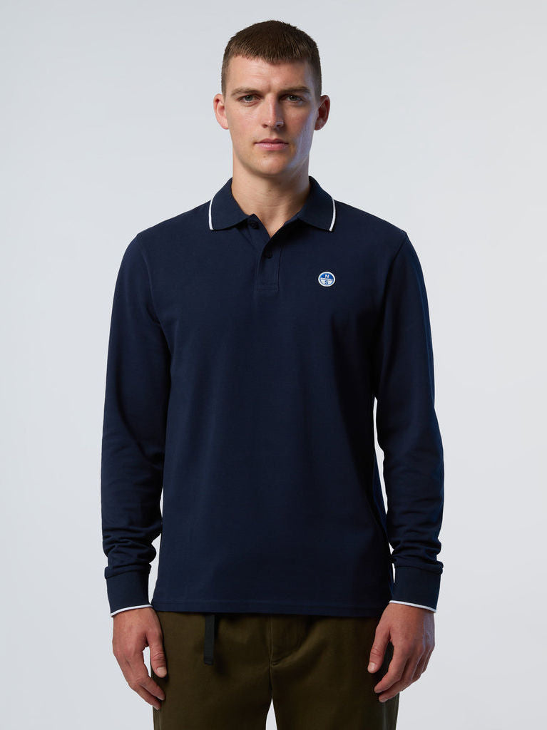 North Sails Navy LS Polo