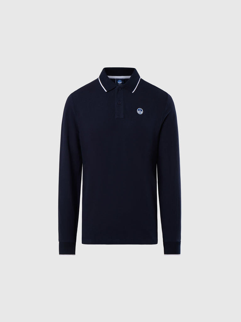 North Sails Navy LS Polo