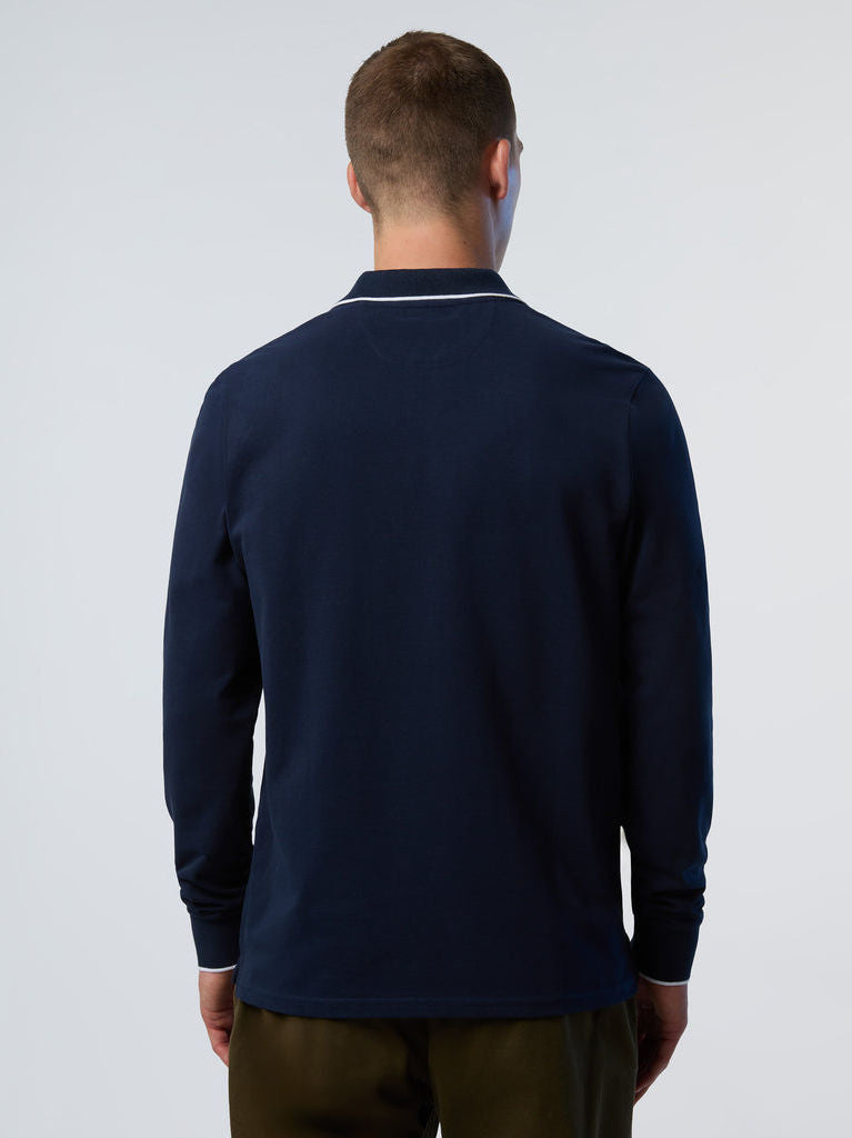 North Sails Navy LS Polo