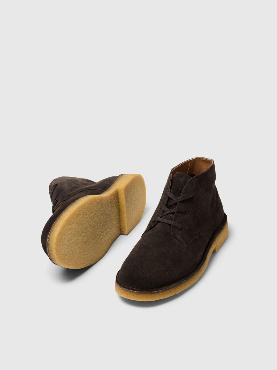 Selected Homme Brown Suede Chukka Boots