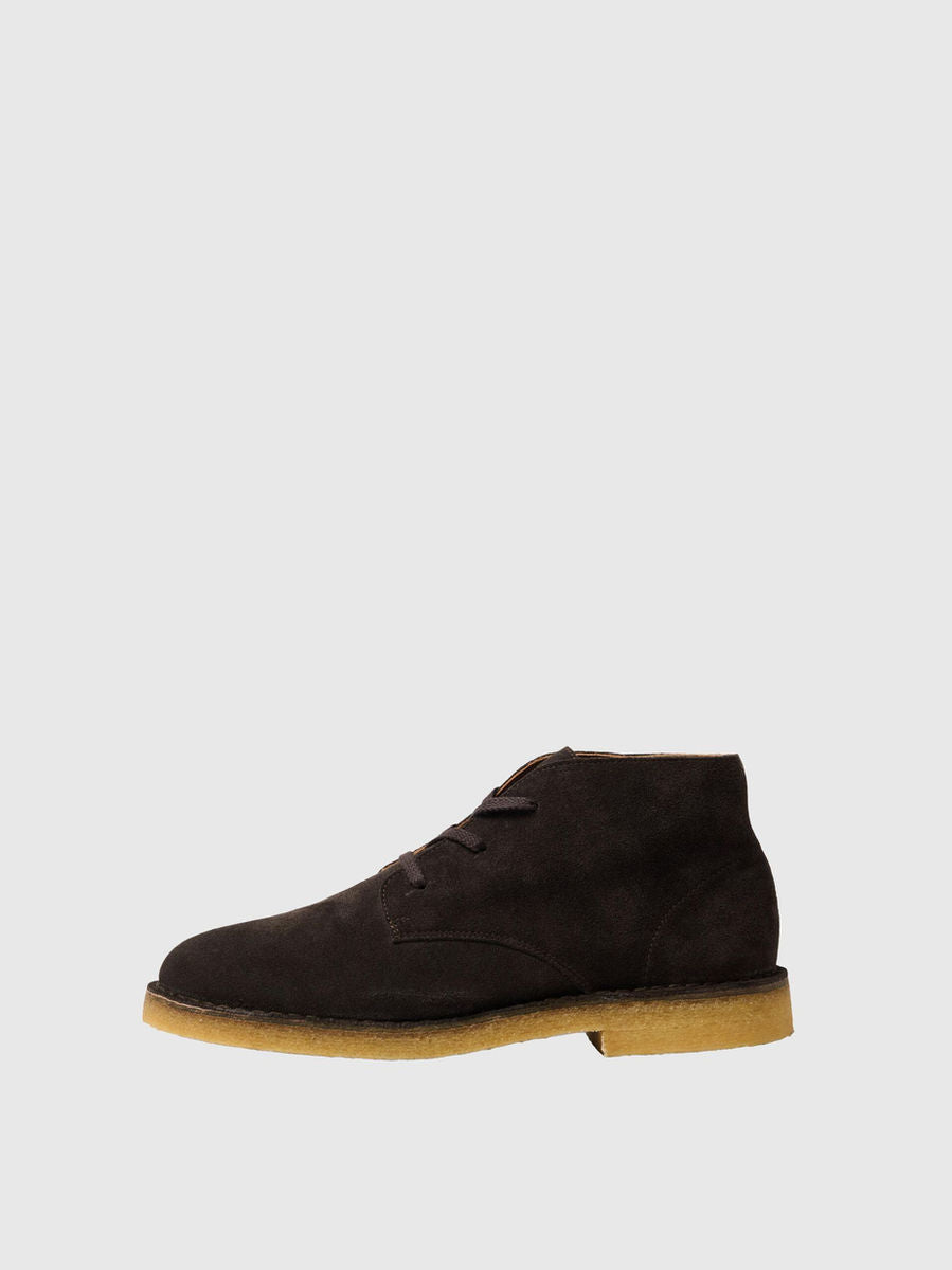 Selected Homme Brown Suede Chukka Boots